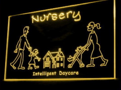 OPEN Nursery Intelligent Day Care LED Neon Sign